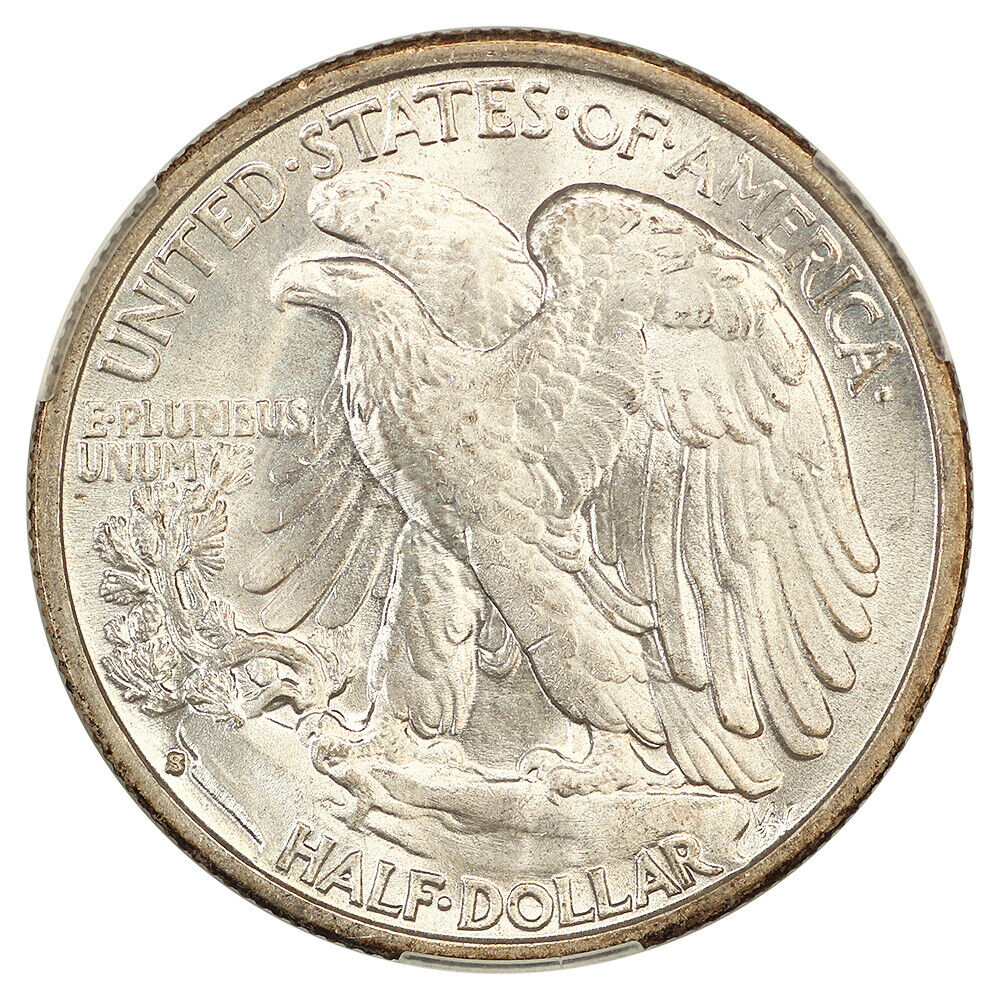 1935-S 50C CACG MS65+ ex: D.L. Hansen - Walking Liberty Half Dollar