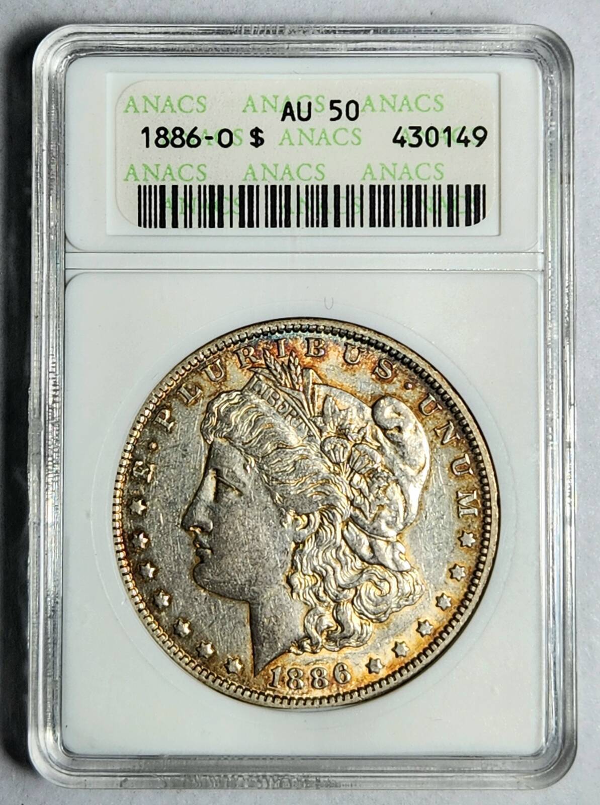 1886 O Morgan Silver Dollar ANACS AU-50 - OLD HOLDER