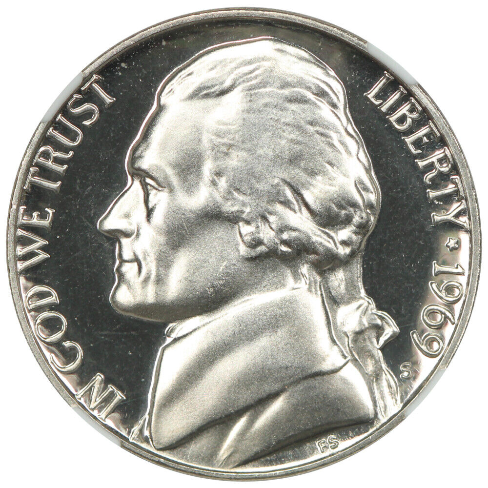 1969-S 5C CACG PR69DCAM - Jefferson Nickel