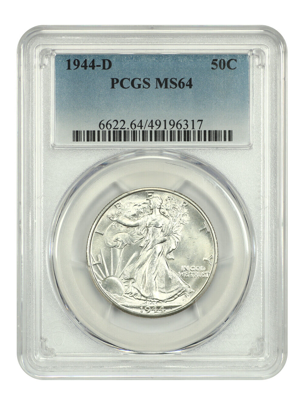 1944-D 50C PCGS MS64 - Walking Liberty Half Dollar