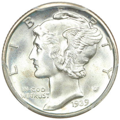 1939-D 10C PCGS MS66+FB - Mercury Dime