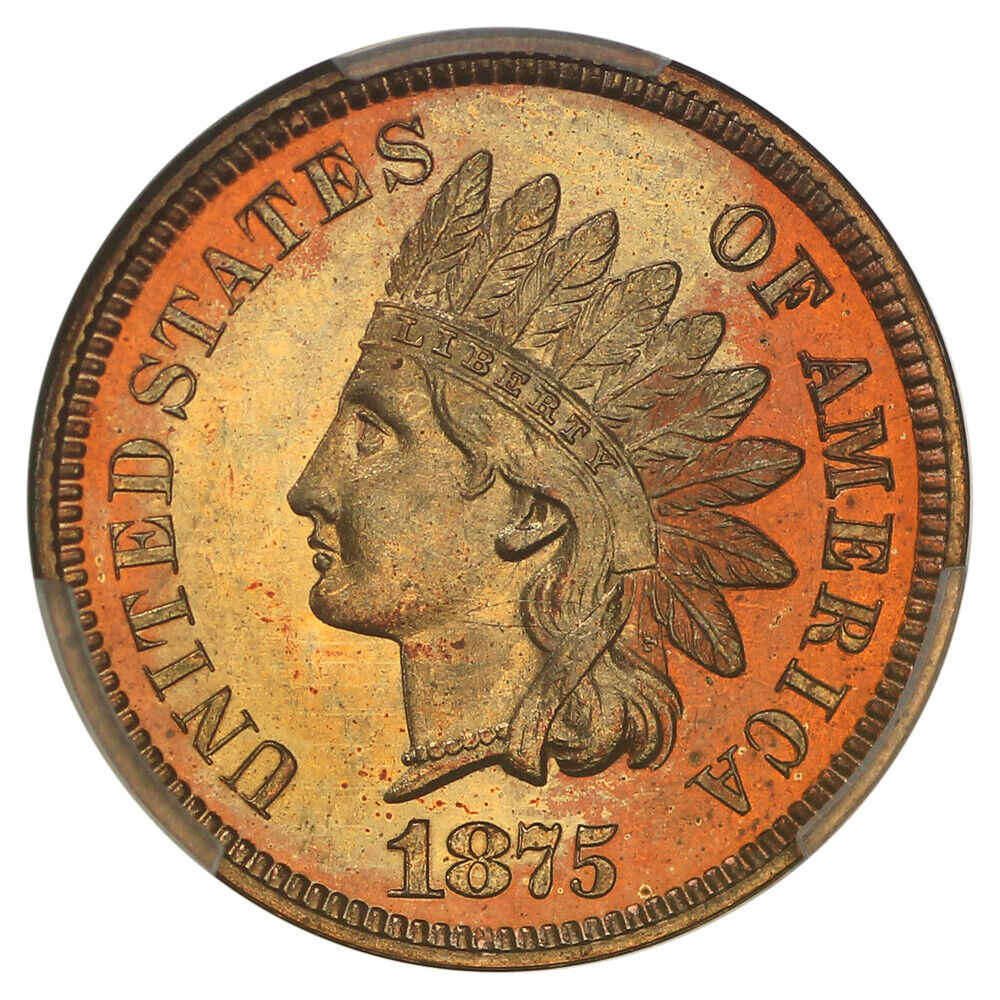 1875 1C PCGS PR65RD