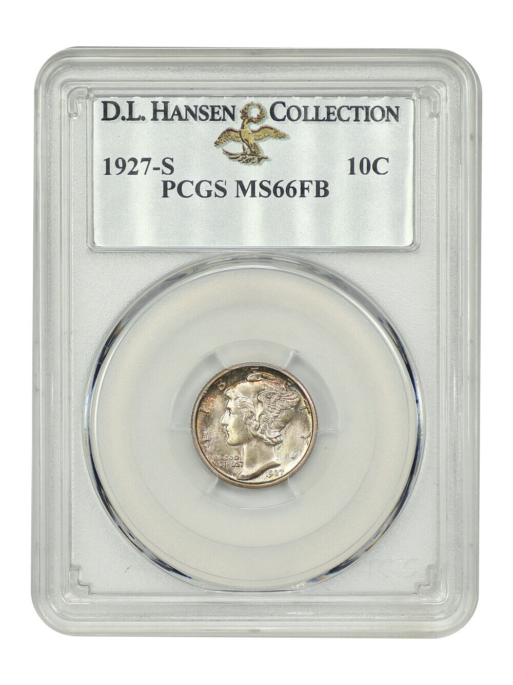 1927-S 10C PCGS MS66FB ex: D.L. Hansen