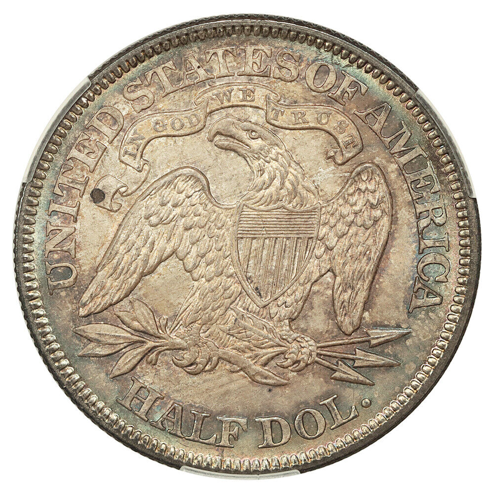 1866 50C CACG MS66 (Motto) ex: D.L. Hansen - Liberty Seated Half Dollar