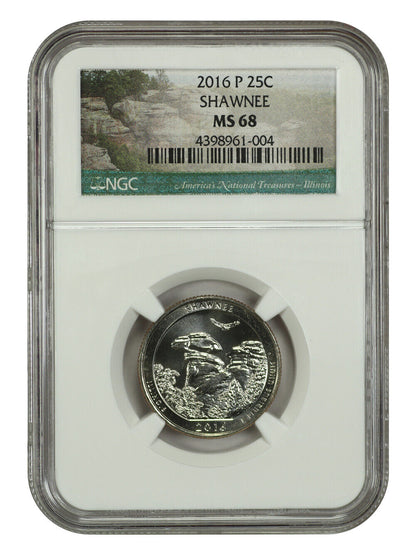 2016-P 25C Shawnee NP NGC MS68 - Type 1 - Clad