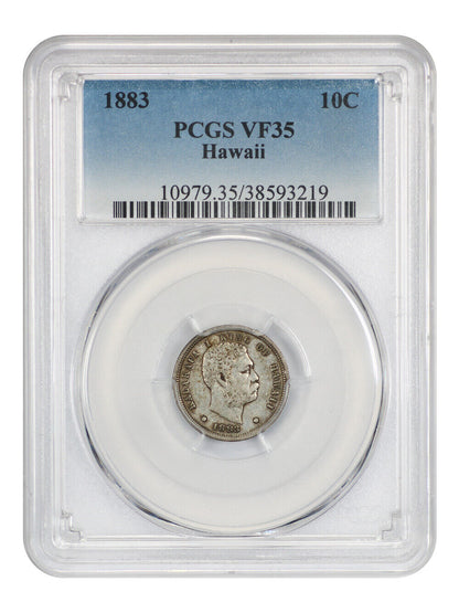 1883 10C Hawaii PCGS VF35