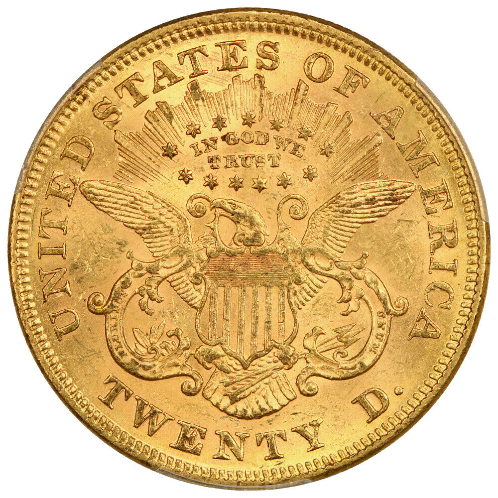 1871 $20 PCGS MS62 ex: D.L. Hansen