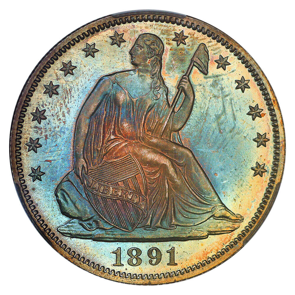 1891 50C CACG PR66 ex: D.L. Hansen/Chrismor - Liberty Seated Half Dollar