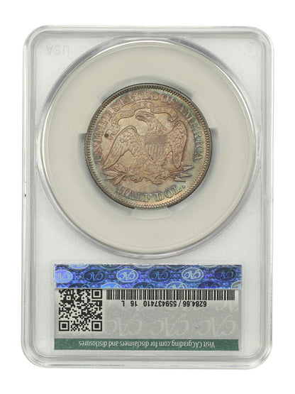 1866 50C CACG MS66 (Motto) ex: D.L. Hansen - Liberty Seated Half Dollar