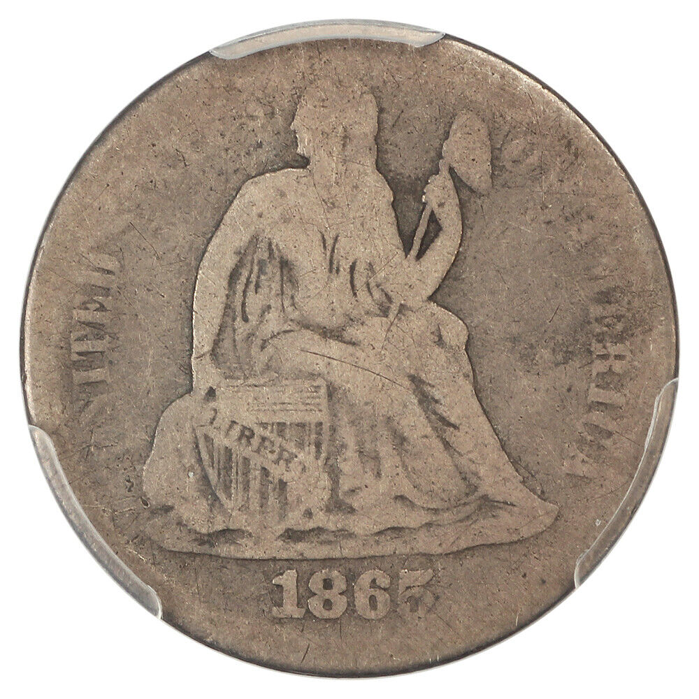 1865-S 10C PCGS AG3 - Liberty Seated Dime