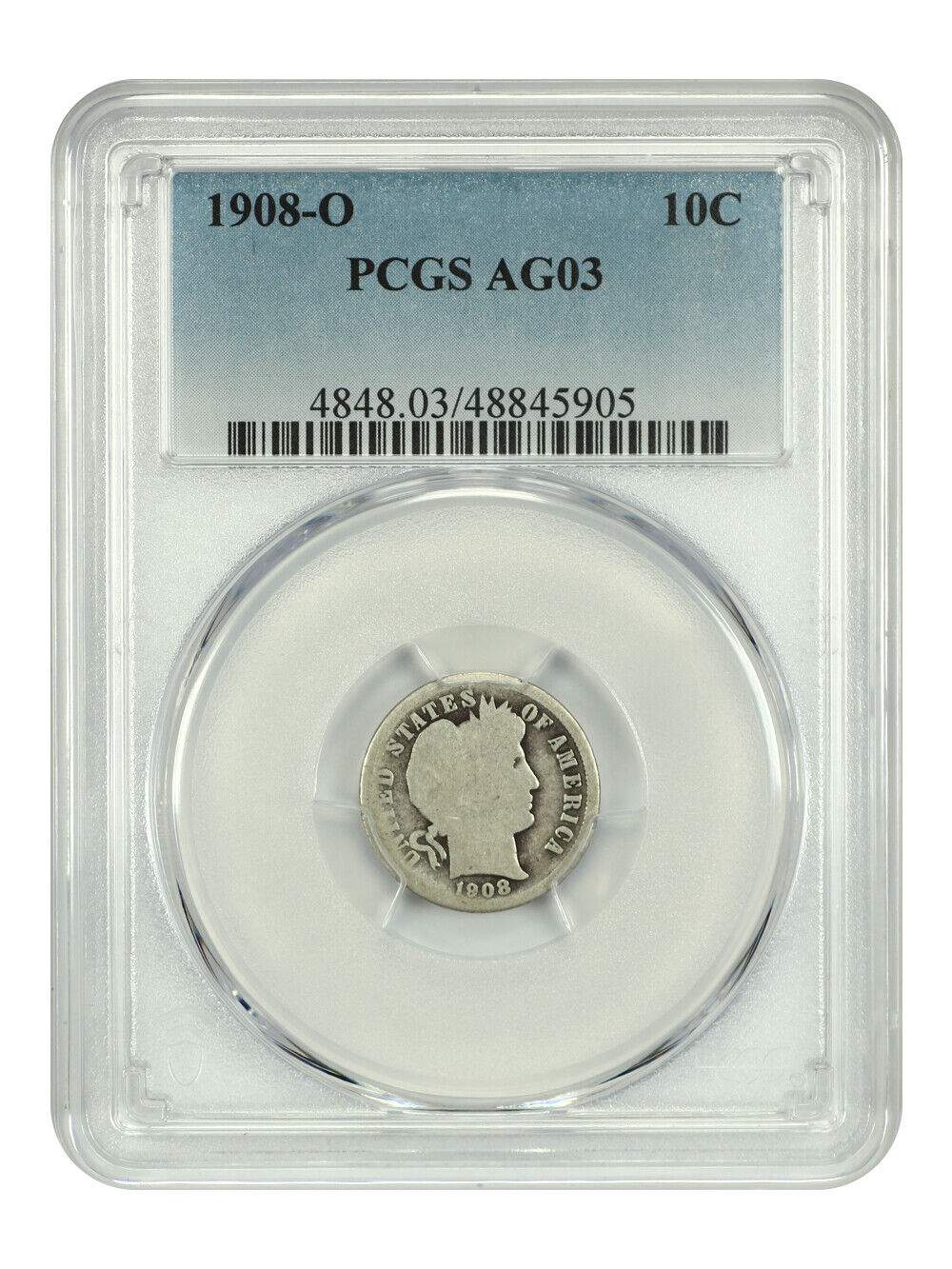 1908-O 10C PCGS AG3