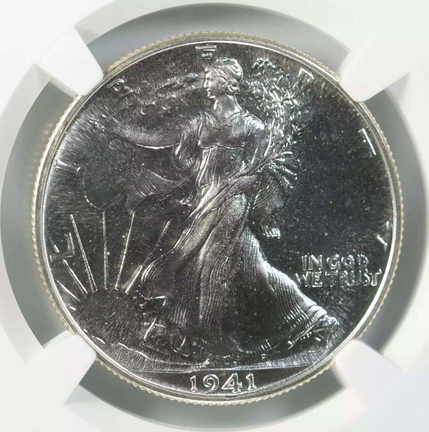 1941 PROOF WALKING LIBERTY HALF DOLLAR 50C NGC CERTIFIED PF 66 NO 'AW' (007)