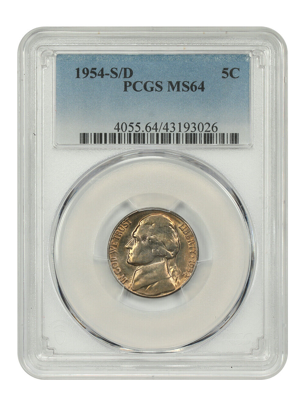 1954-S/D 5C PCGS MS64 - Jefferson Nickel