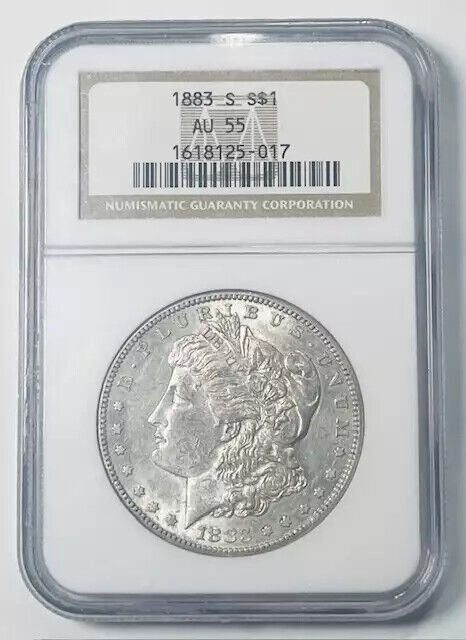 1883 S Morgan Silver Dollar NGC AU-55