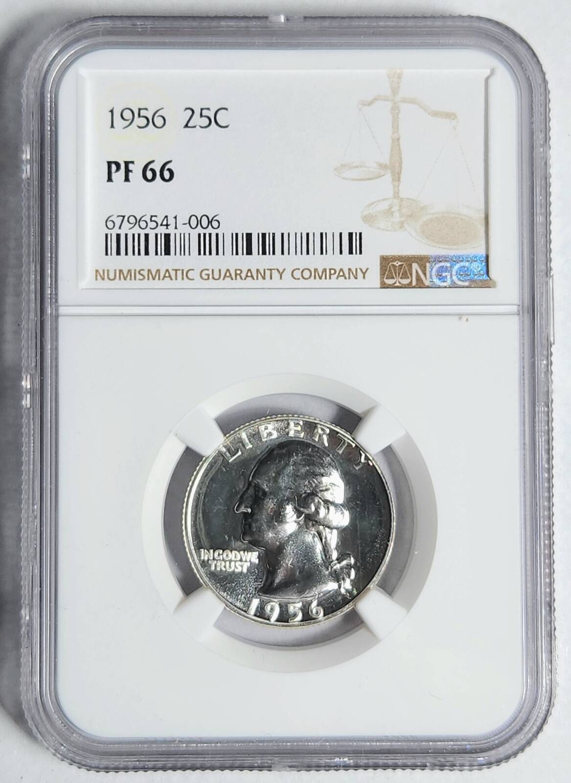 1956 P Washington Quarter NGC PF-66