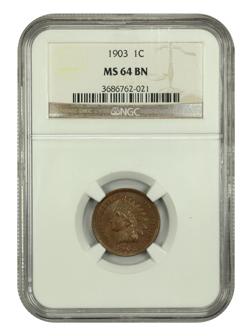 1903 1C NGC MS64BN - Indian Cent