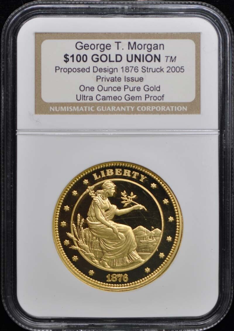 2005 $100 Gold Union George T Morgan 1oz Pure Gold NGC