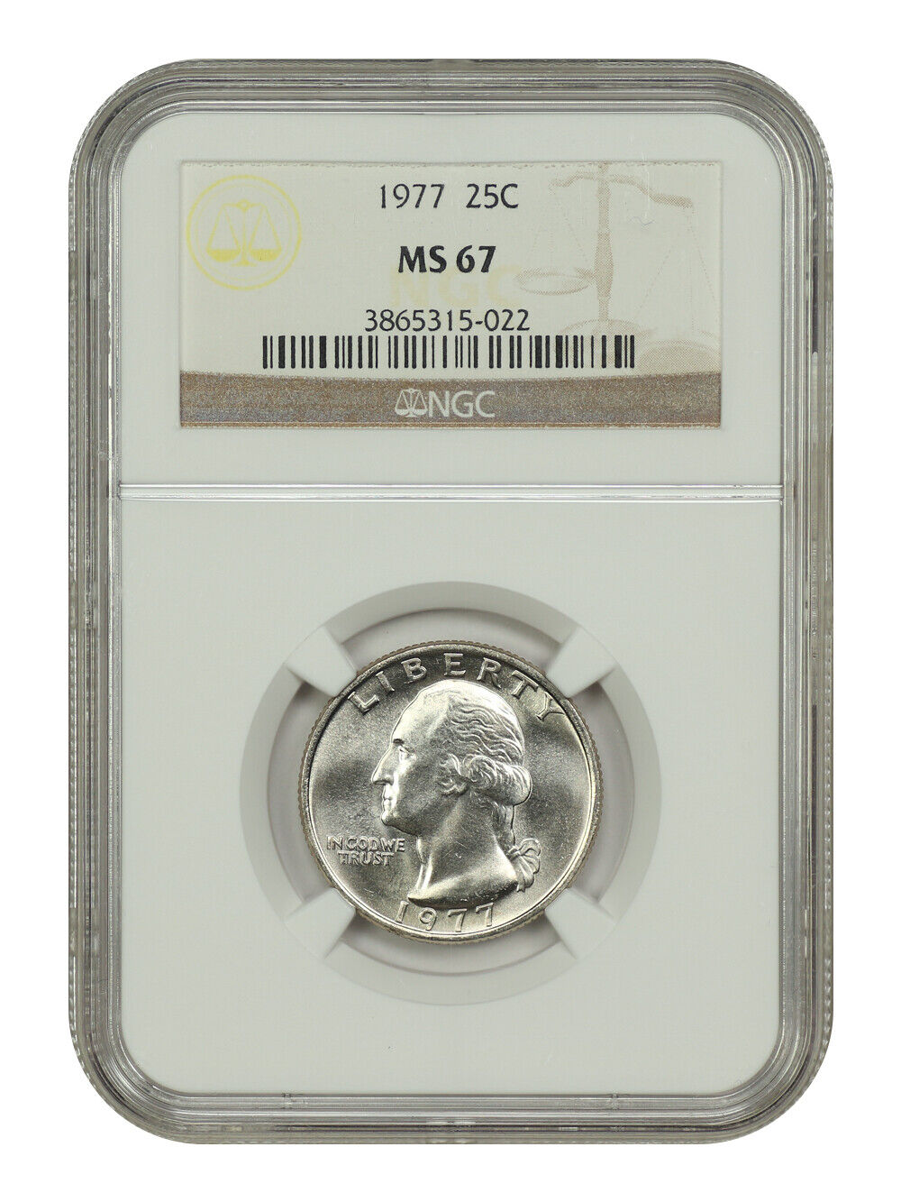 1977 25C NGC MS67 - Washington Quarter