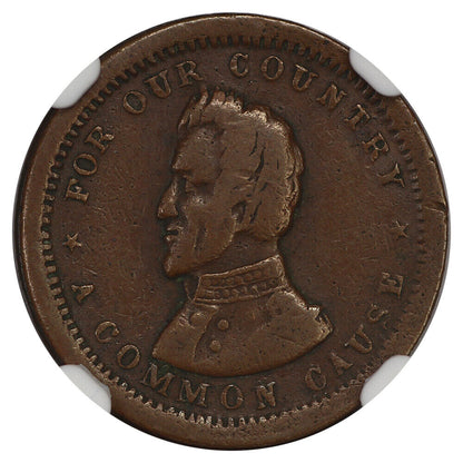 Civil War Token: (1861-65) NOW AND FOR EVER NGC VF25 (F-135/441a)