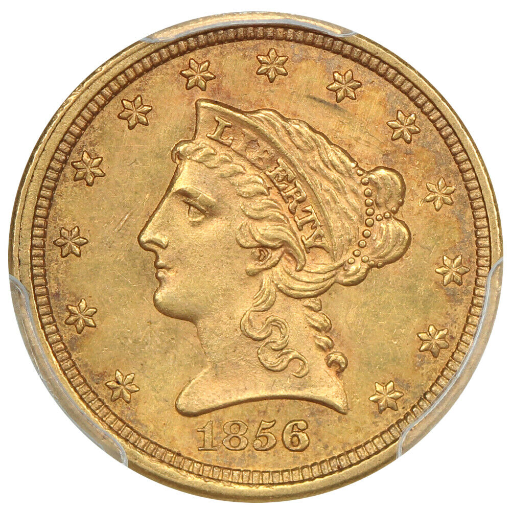 1856-S $2.50 PCGS MS62 ex: D.L. Hansen - Liberty Head $2.5