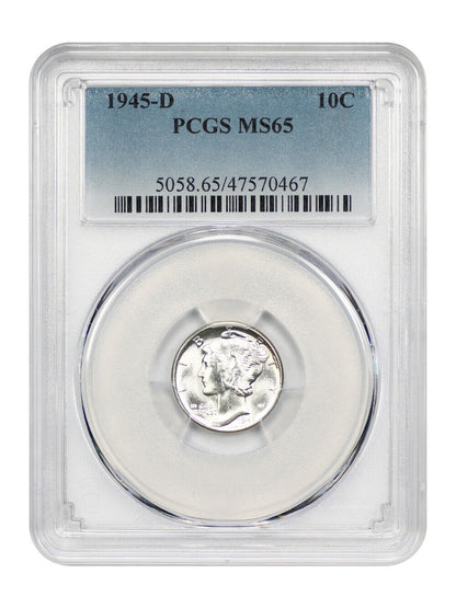 1945-D 10C PCGS MS65