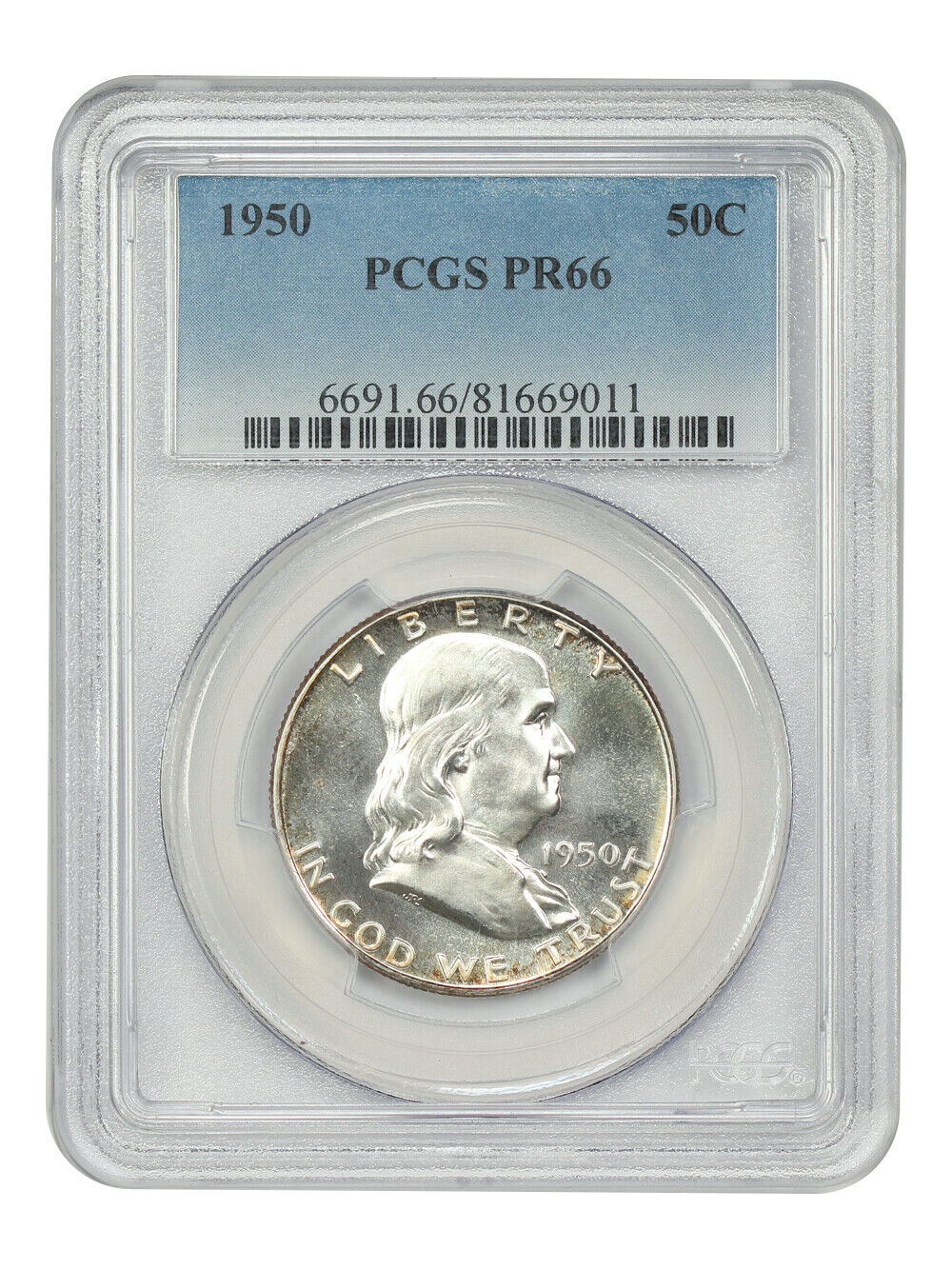 1950 50C PCGS PR66 - Franklin Half Dollar - Popular First Year Proof