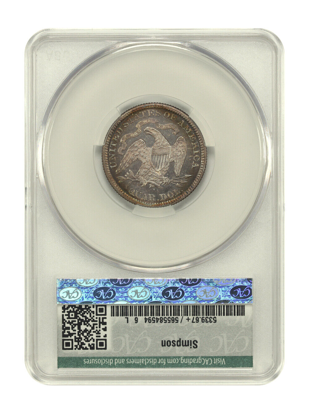 1876 25C CACG PR67+ ex: D.L. Hansen/Simpson - Liberty Seated Quarter