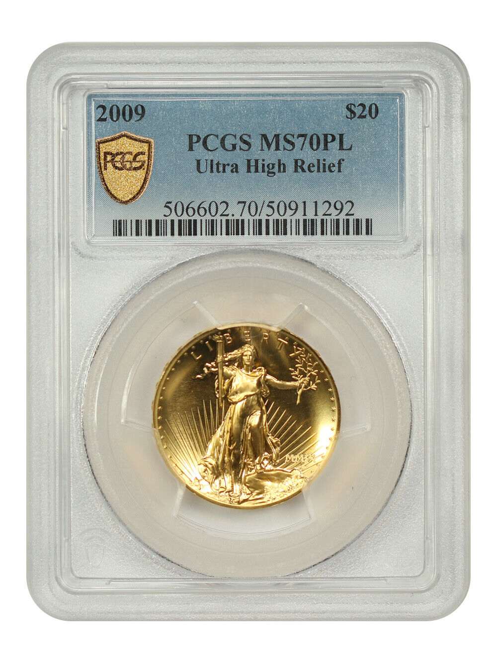 2009 $20 Ultra High Relief Double Eagle PCGS MS70PL