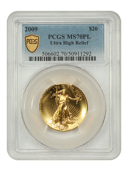 2009 $20 Ultra High Relief Double Eagle PCGS MS70PL