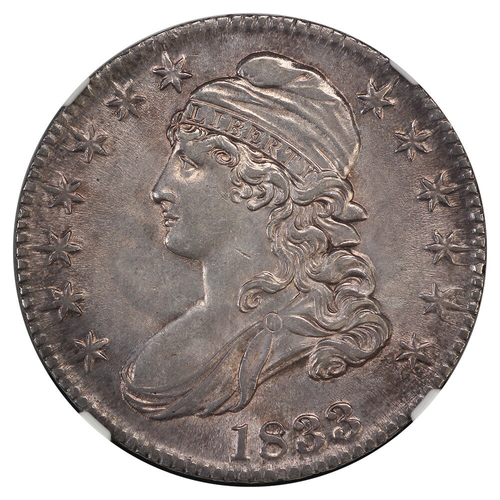 1833 50C NGC AU58 - Capped Bust Half Dollar