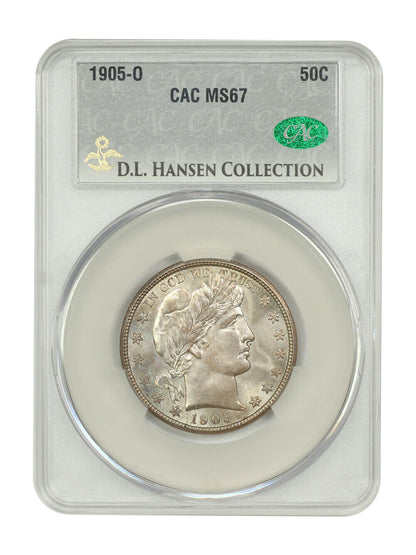 1905-O 50C CACG MS67 ex: D.L. Hansen