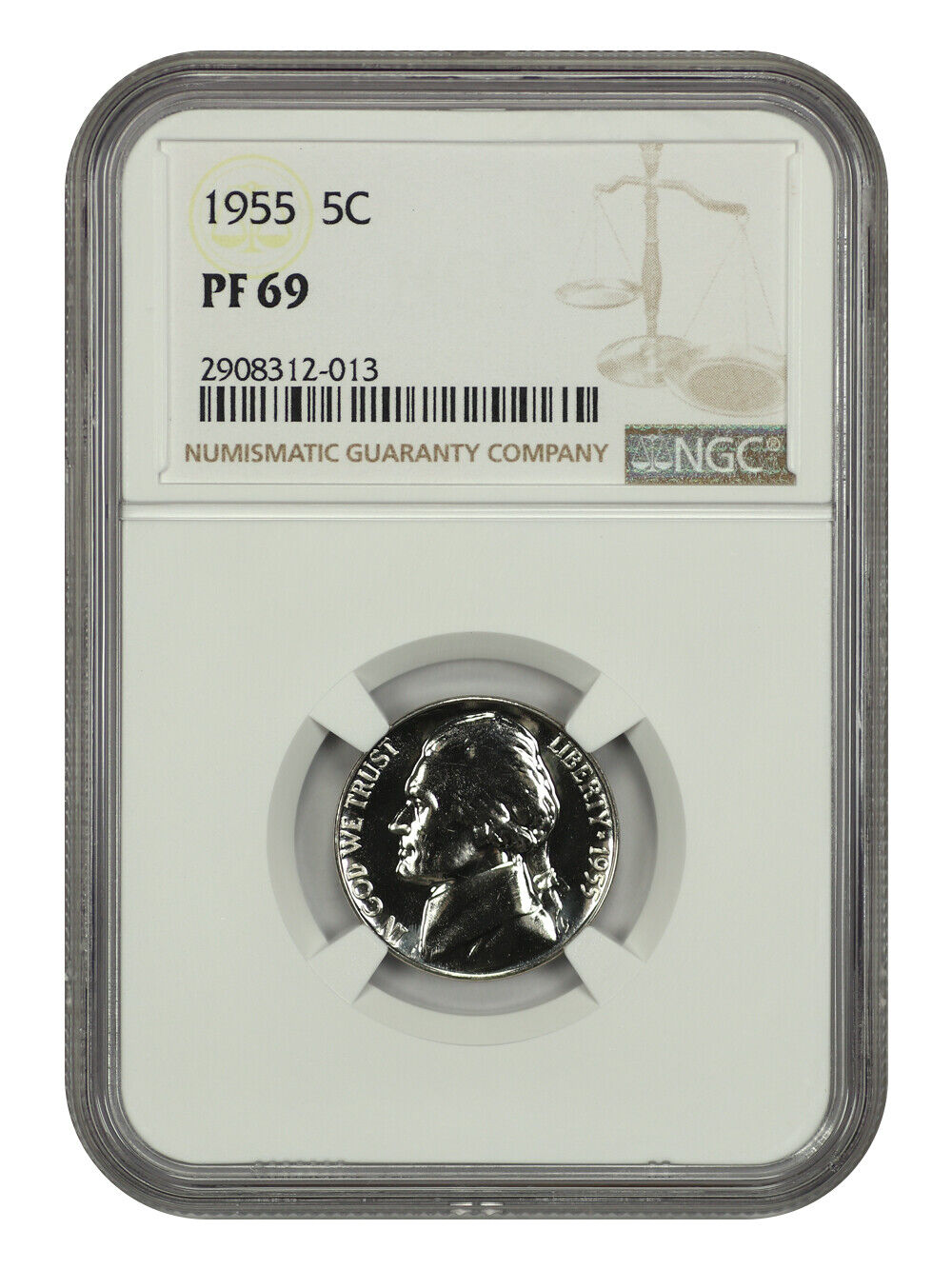 1955 5C NGC PR69 - Jefferson Nickel