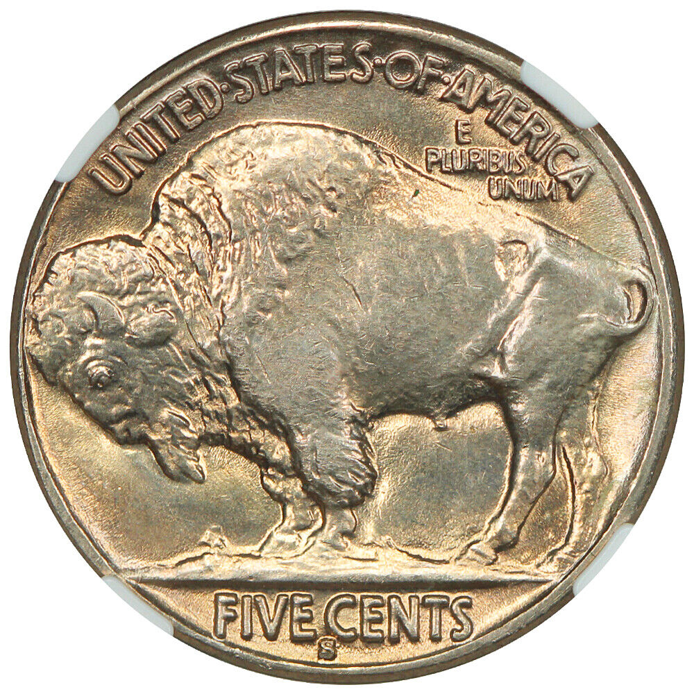 1935-S 5C NGC MS66 - Buffalo Nickel