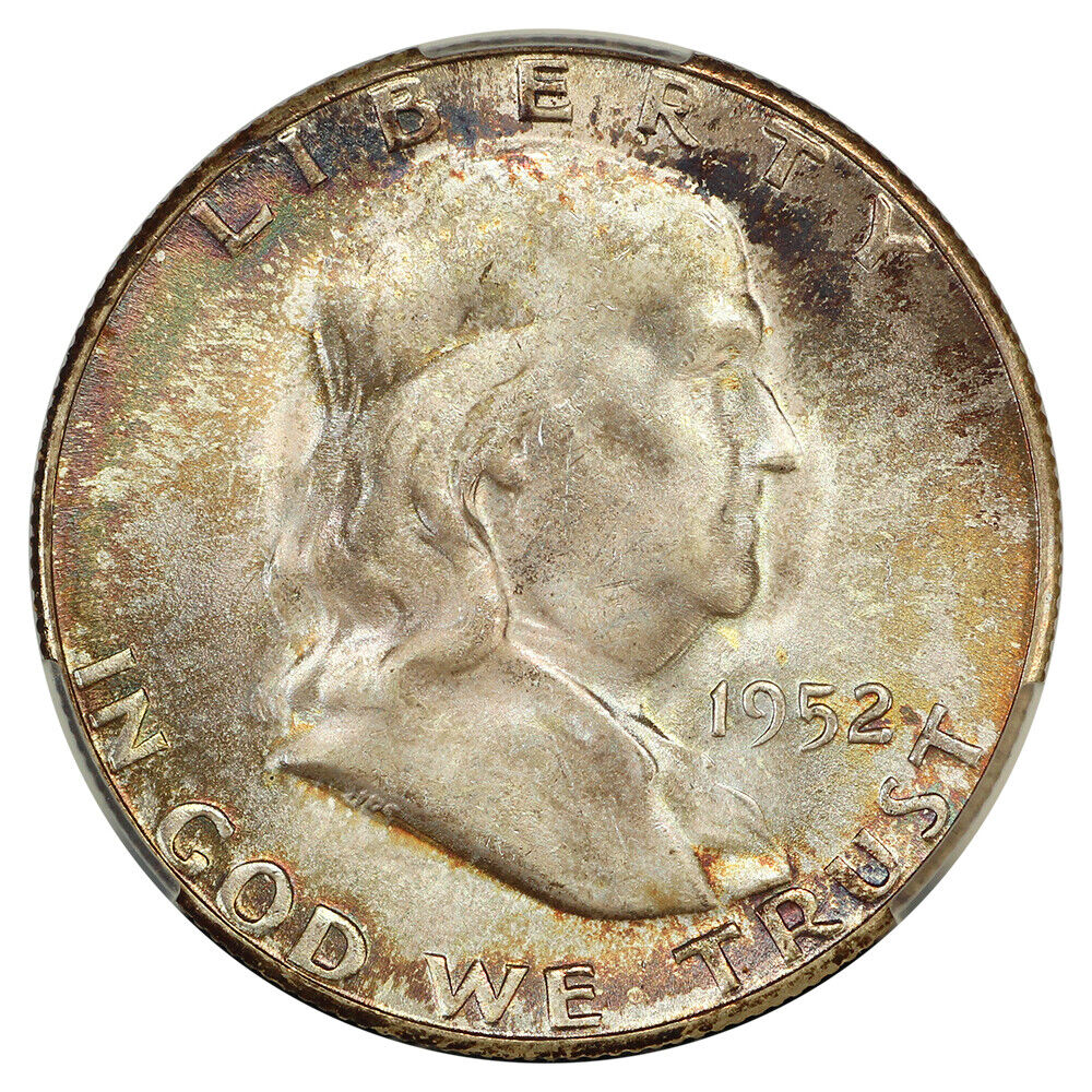1952-S 50C CACG MS66+FBL ex: D.L. Hansen - Franklin Half Dollar