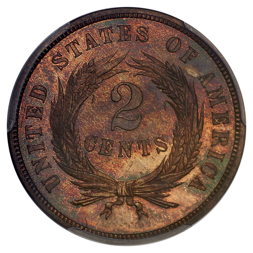 1866 2c PCGS Proof 66 RB ex: D.L. Hansen