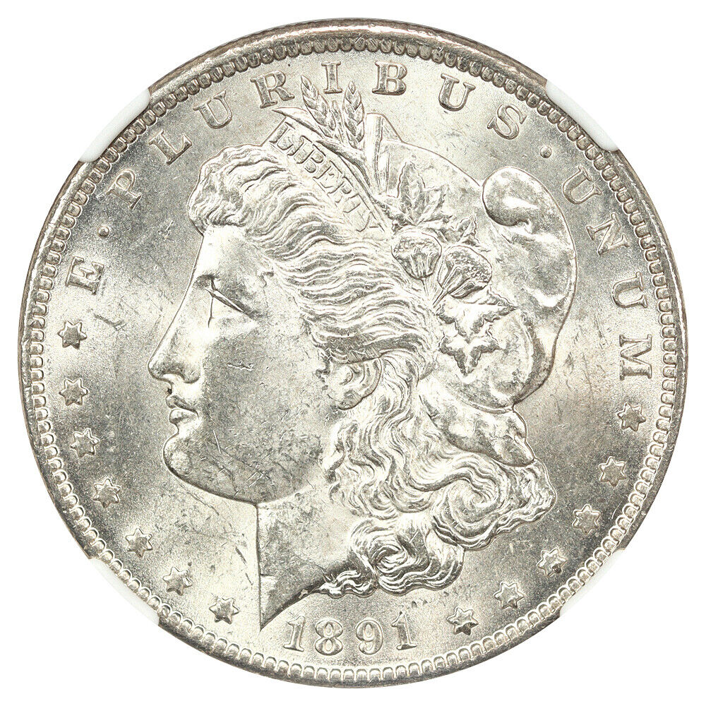 1891-CC $1 NGC MS63 (VAM-3, Spitting Eagle) - Morgan Dollar