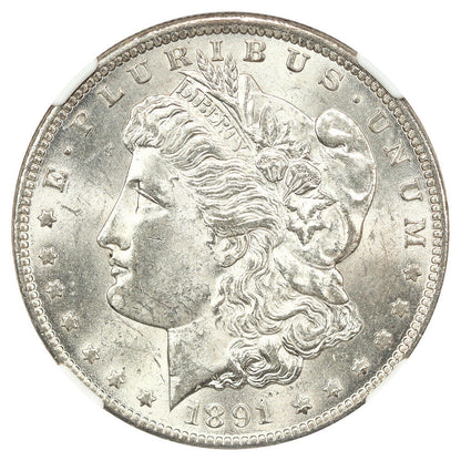 1891-CC $1 NGC MS63 (VAM-3, Spitting Eagle) - Morgan Dollar