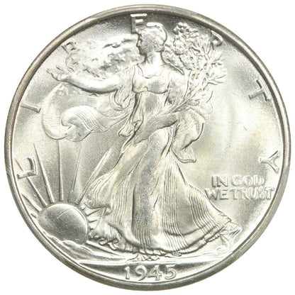 1945-S 50C PCGS MS65+ - Walking Liberty Half Dollar