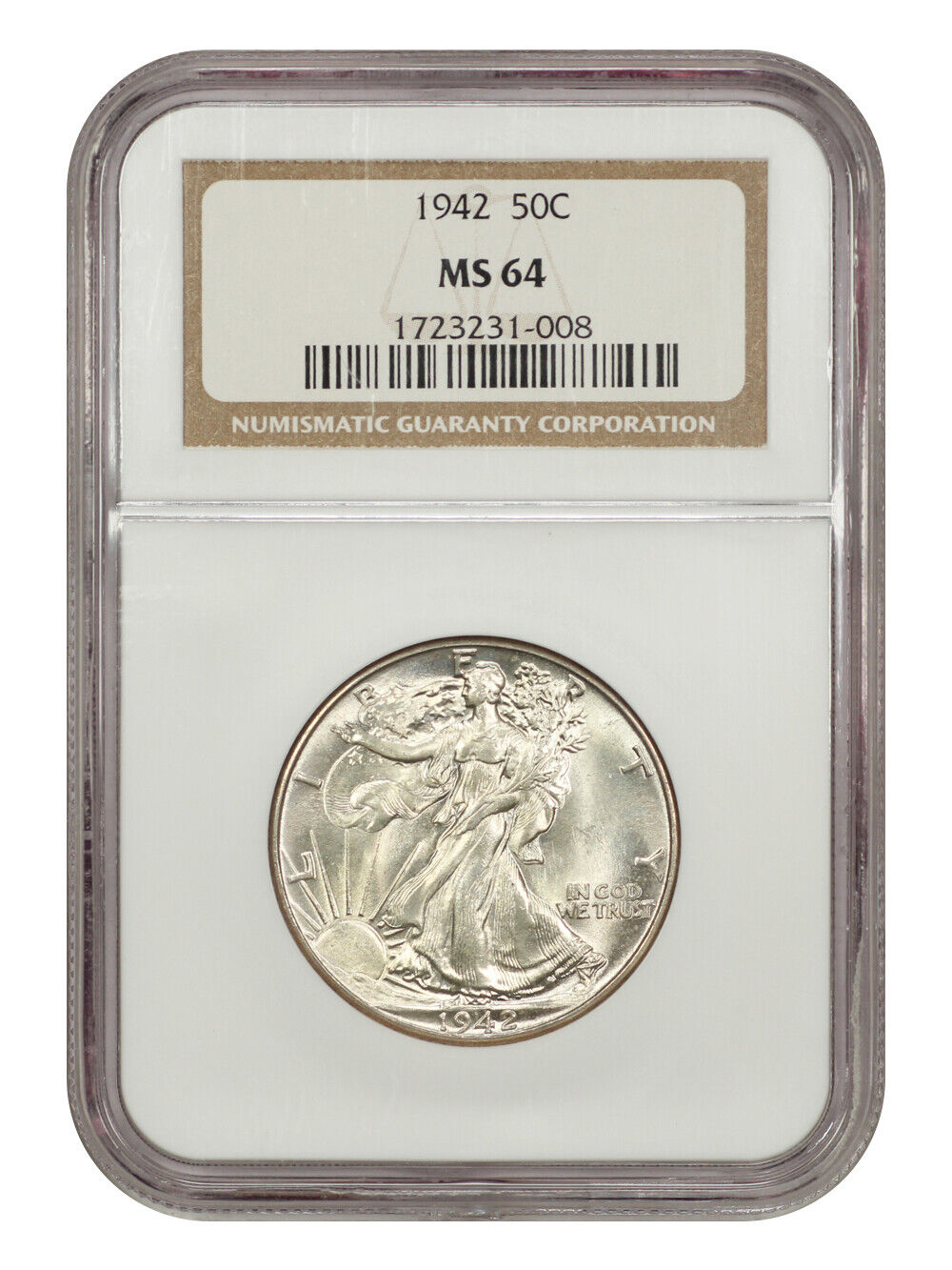 1942 50C NGC MS64