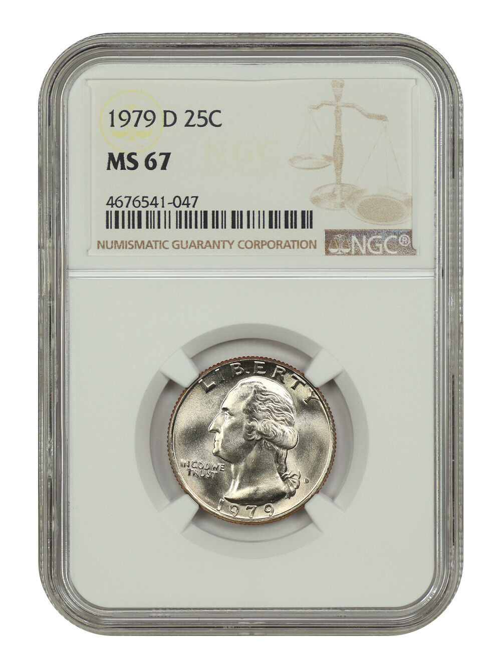 1979-D 25C NGC MS67 - Washington Quarter