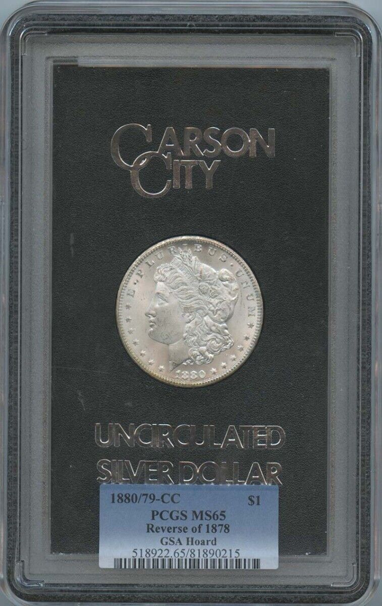 1880-CC Rev 78 Morgan Dollar GSA HOARD S$1 PCGS MS65 80/79