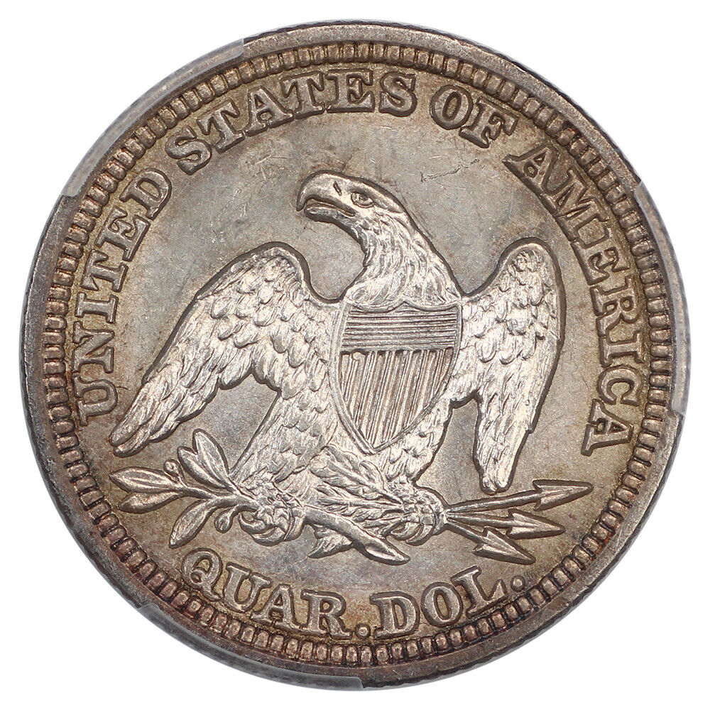 1848 25C PCGS MS63+