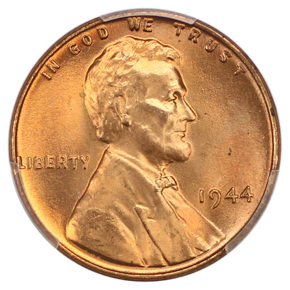 1944 1C PCGS MS67RD - Lincoln Cent (Wheat Reverse)