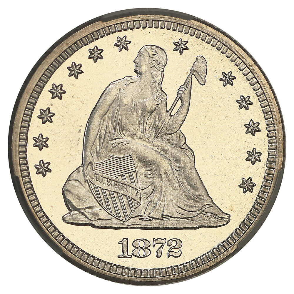 1872 25C CACG PR67CAM ex: D.L. Hansen - Liberty Seated Quarter