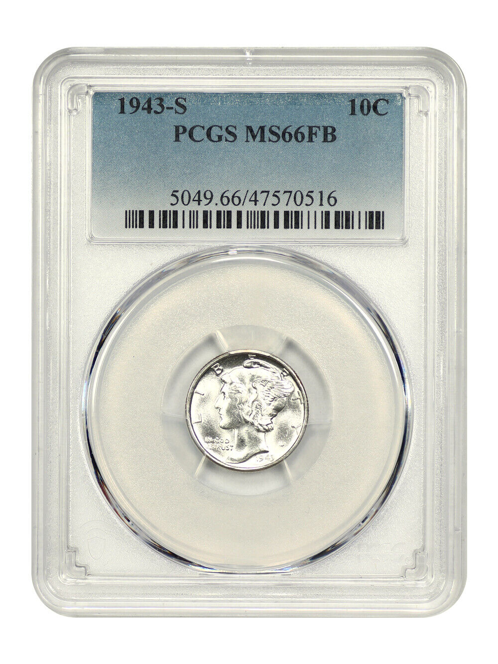 1943-S 10C PCGS MS66FB