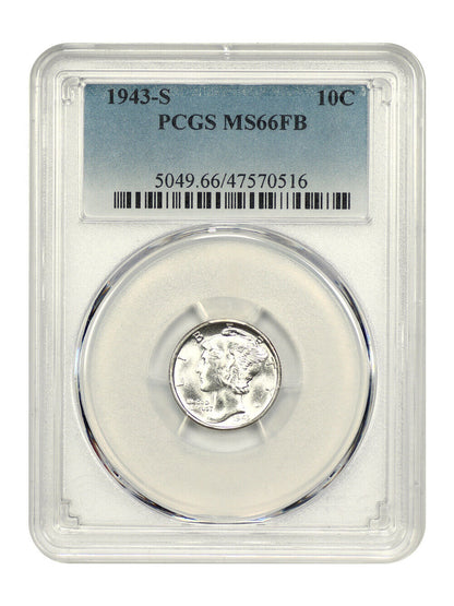 1943-S 10C PCGS MS66FB