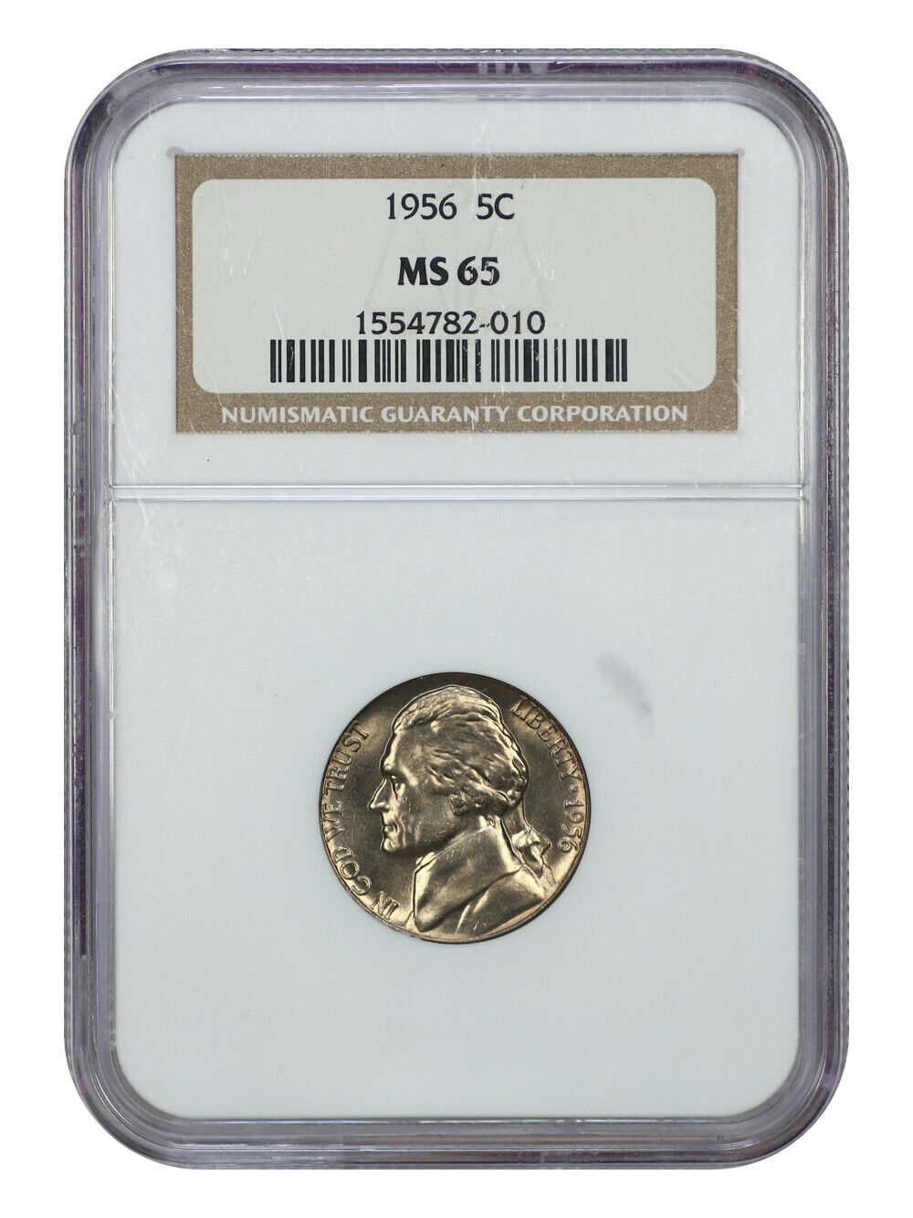 1956 5C NGC MS65 - Jefferson Nickel