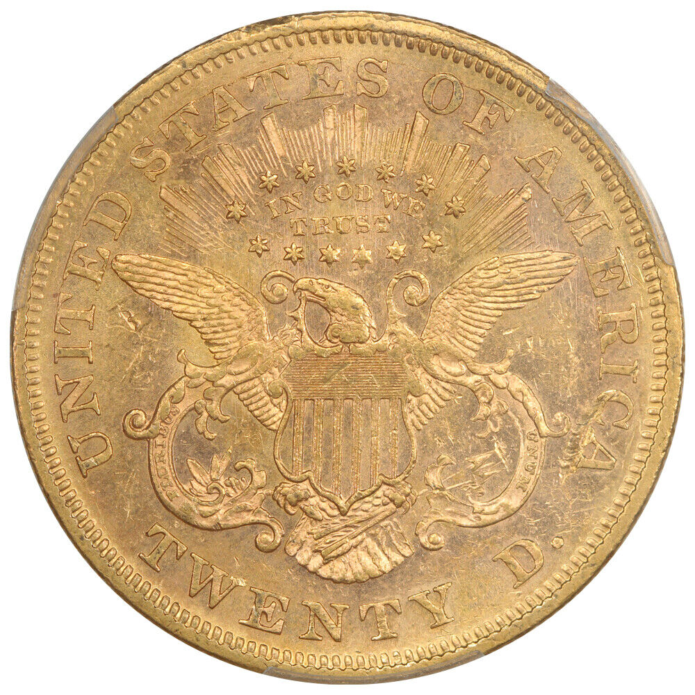 1867 $20 PCGS MS61 - Liberty Head $20