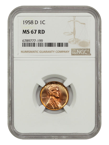 1958-D 1C NGC MS67RD