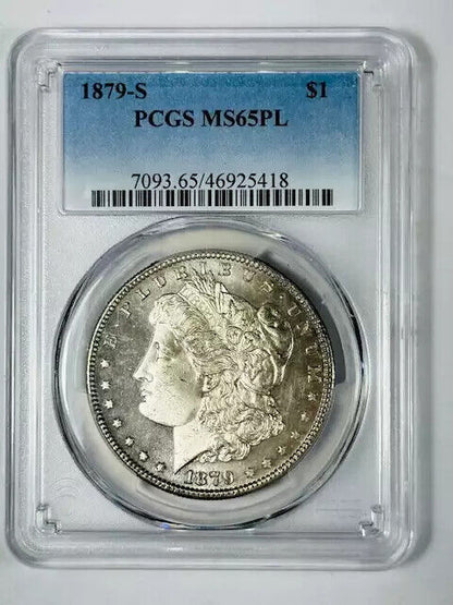 1879 S Morgan Silver Dollar PCGS MS-65 PL Proof Like- Cameo Look